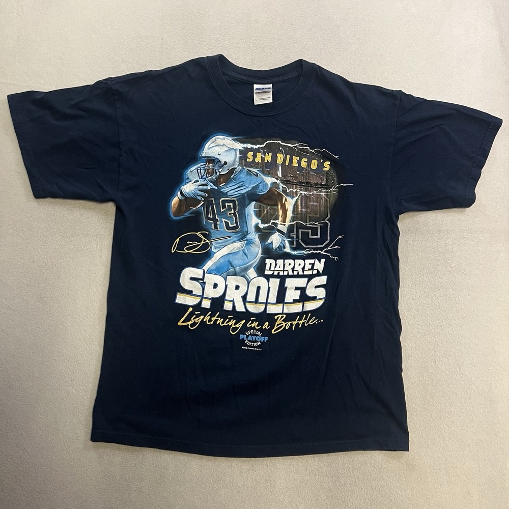 Vintage 2009 San Diego Chargers Darren Sproles NFL Player T-Shirt Men's Large